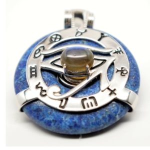 Lapis Lazuli w/Blue Labradorite Eye – Horus Egyptian Amulet