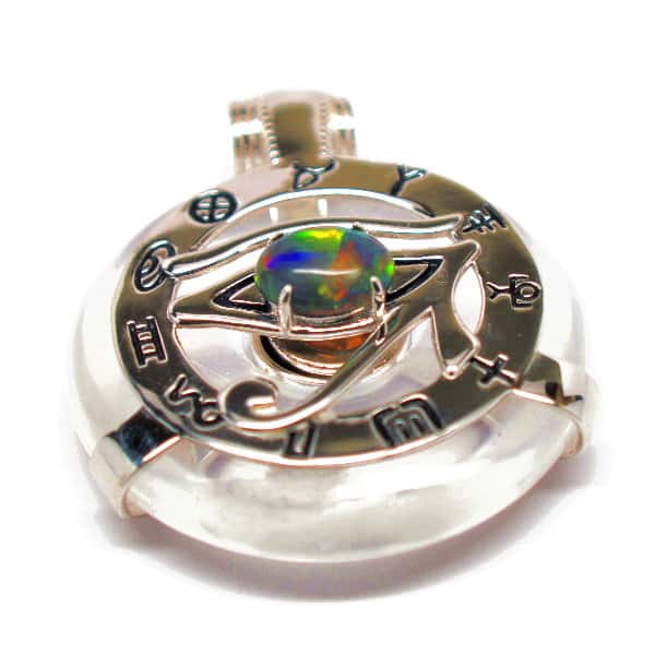 Clear Quartz w/Opal Eye – Horus Egyptian Amulet