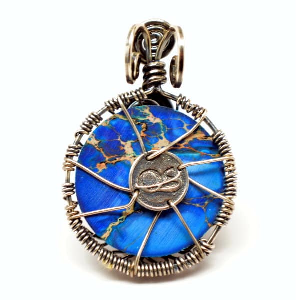 Tree of Infinity Blue Imperial Jasper Amulet (Back)